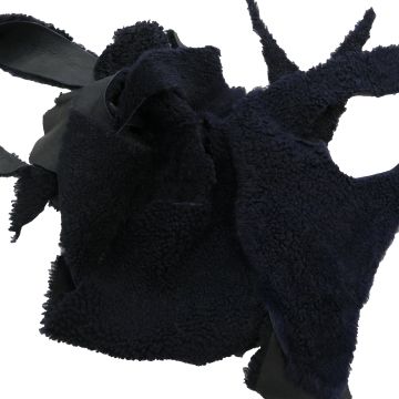 Navy Shearling Trimmings