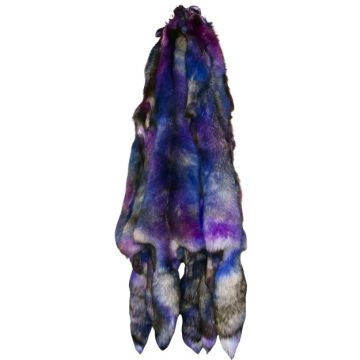 Premium Label SAGA Blue Frost Fox Fur Pelt - Purple Fusion 