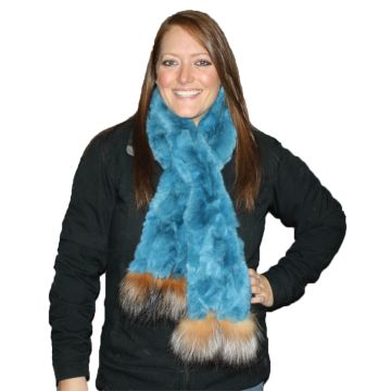 Rex Rabbit Fur Scarf #4042