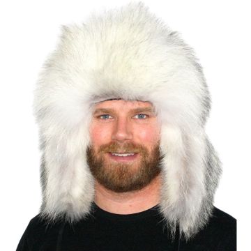 Wolf Fur Russian Trooper Style Hat