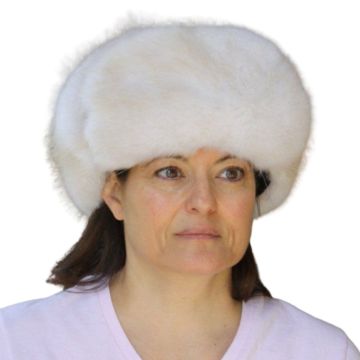 Moonlight Beaver Fur Russian Trooper Style Hat 