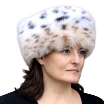 Bobcat Fur Pill Box Hat