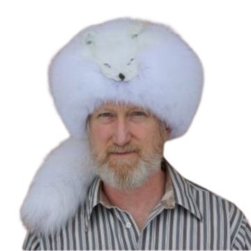 Arctic Fox Fur Davy Crockett Hat