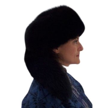Black Dyed Blue Fox Vogue Hat