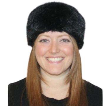 Black Mink Fur Pill Box Hat