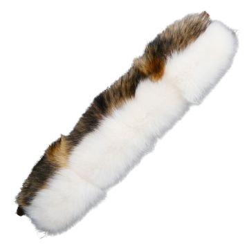 Finn Raccoon Fur Ruff - White And Brown