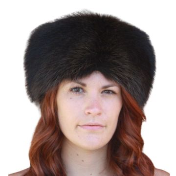 Espresso Raccoon Fur Pill Box Hat