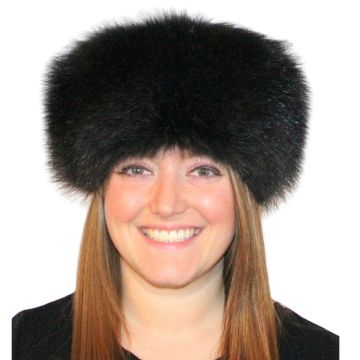 Charcoal Raccoon Fur Pill Box Hat