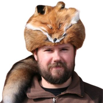 Red Fox Fur Davy Crockett Hat
