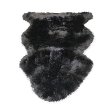 Black Sheepskin Rug/Throw