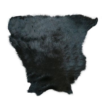 Black Wallaby Hides - Suede Back