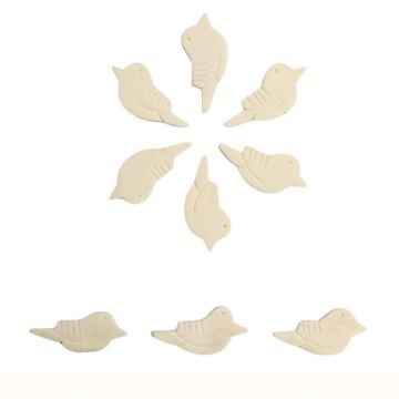 Real Bone Carved XL Bird Bead -(Qty 5)
