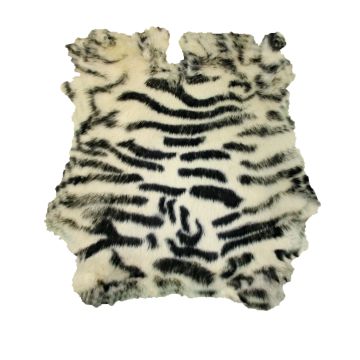 Rabbit Hide - Stenciled Zebra