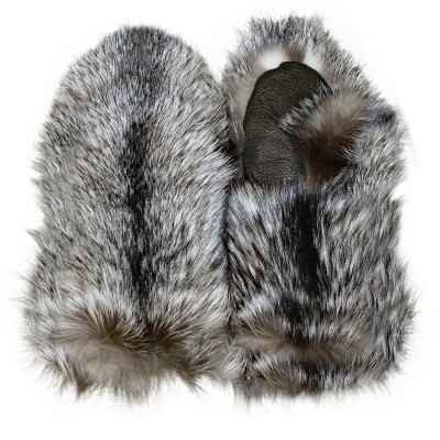 Silver Fox Fur Mittens