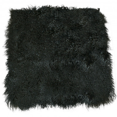 Tibetan/Mongolian Lamb Fur Plate Blanket - Black