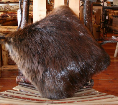 Double Sided Natural Beaver Fur Pillow