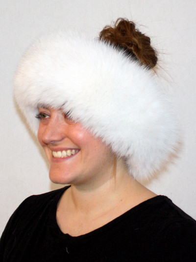 White Fox Fur Headband | Fur Neck Warmer | Fur Neck Collar