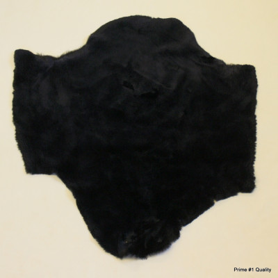 Beaver Pelt - Dyed Black, Sheared 