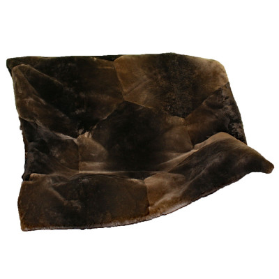 Natural Plucked & Sheared Beaver Fur Throw Blanket - Two Sizes