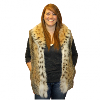 Women's Bobcat/Lynx Cat Fur Vest