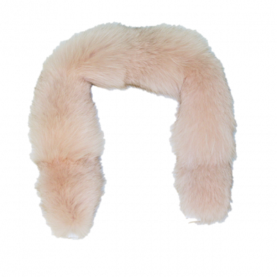 Pink-dyed Blue Fox Fur Ruff - 28 Inches