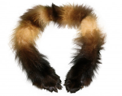 Alaskan Style Wolverine Paw Fur Ruff
