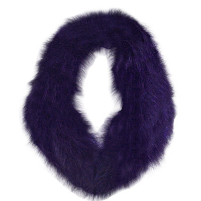 Blue Fox Fur Detachable Collar - Purple-Dyed