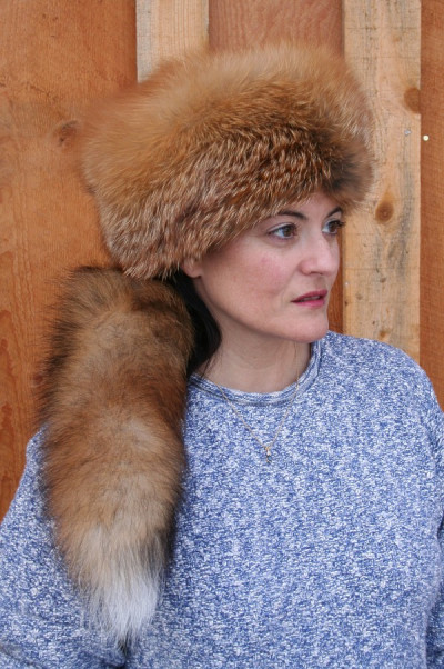 Red Fox Fur Vogue Hat
