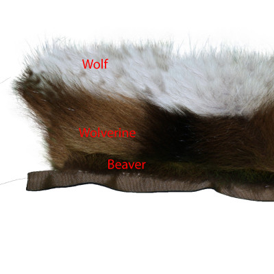 Alaskan Style Wolf, Wolverine And Beaver Fur Ruff