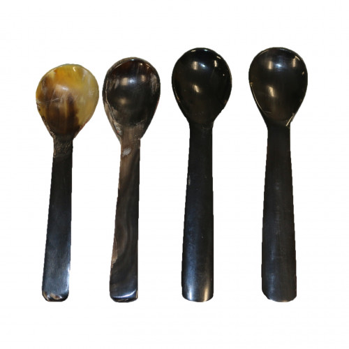 Buffalo Horn Carved Spoons - (Qty 5)