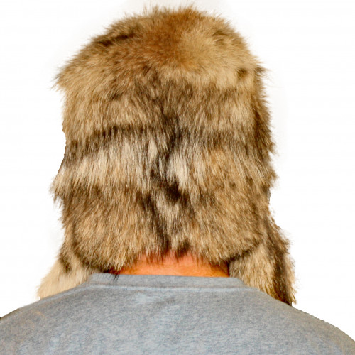 Coyote Fur Russian Trooper Style Hat