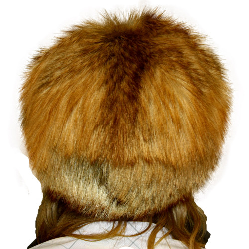 Red Fox Fur Pill Box Hat