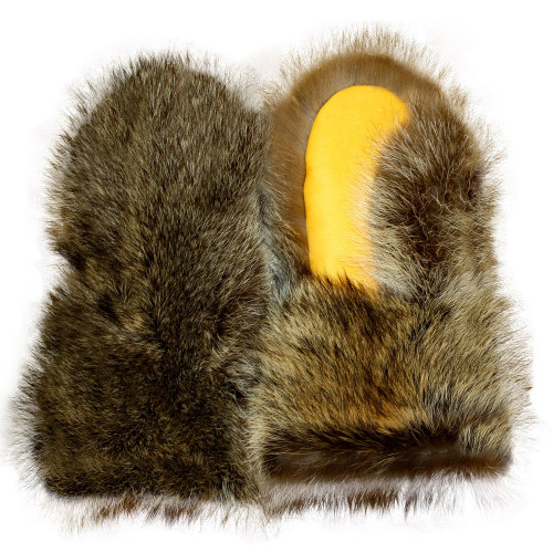 Natural Raccoon Fur Mittens