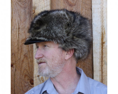 Winter Hat Racccoon Fur Pill Box Hat With Two Tails Real Fur Hat