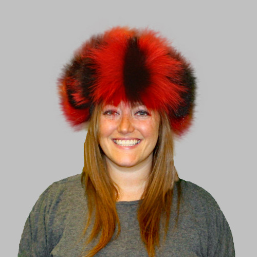Red Skunk Fur Russian Trooper Style Hat