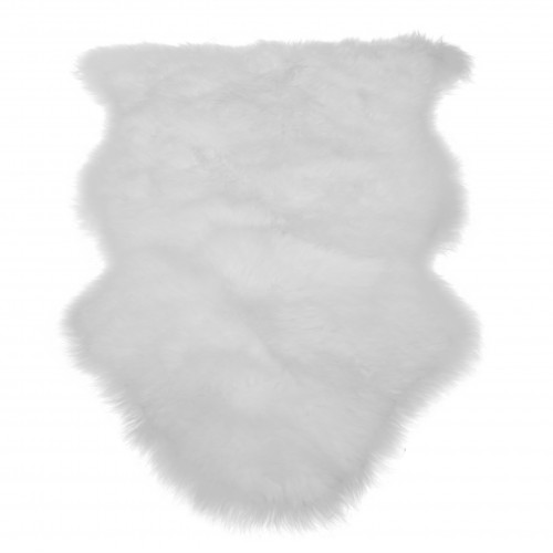 shp758 Glacier Wear White Square Washable Sheepskin Rug White 