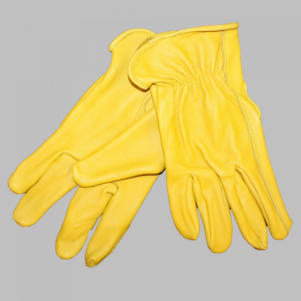 Glacier Wear Men's Deerskin Leather Gold Unlined All Purpose Gloves 