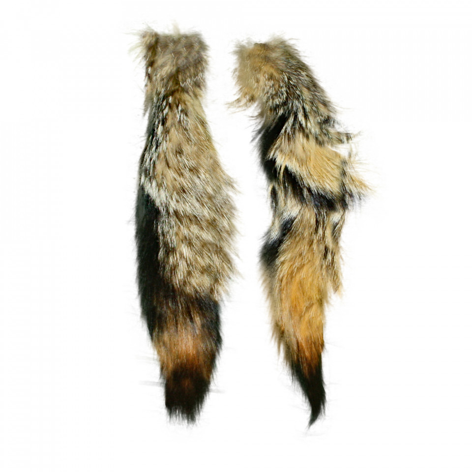 Glacier Wear Gray Fox Fur Tails /& Keychain