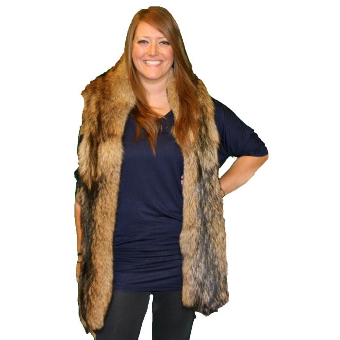 Glacier Wear - Dark Coyote Fur Scarf #CDK For Sale