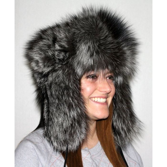 Glacier Wear - silver Fox Trooper Style Fur Hat For Sale display picture 1