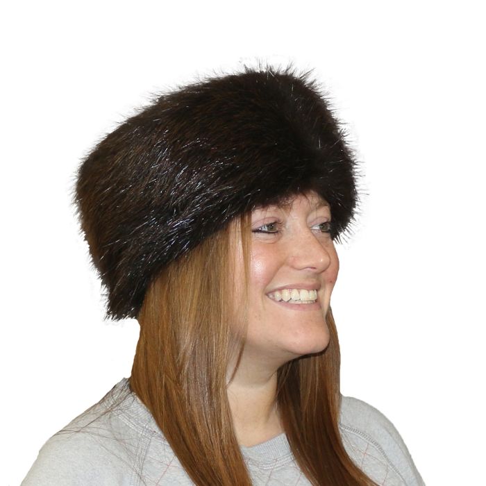Glacier Wear - Natural Beaver Pill Box Style Fur Hats For Sale display picture 2