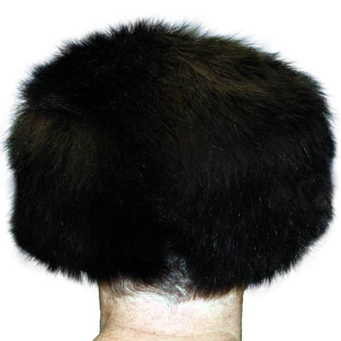Real black bear fur hat Black Bear Mountain Man Fur Hat with Face and Feet — Claw  main image 3