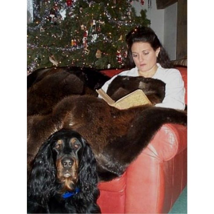 Glacier Wear Natural Beaver with Otter Trim Fur Blanket for sale