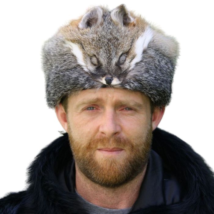 Glacier Wear - Gray fox Davy Crockett Fur Hat For Sale