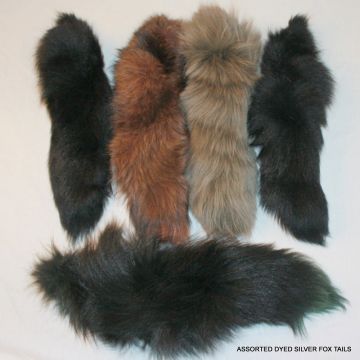 Assorted Dyed Silver Fox Tails