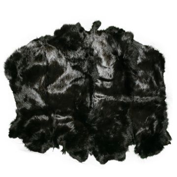 Rabbit Hide - Dyed Black (For Crafting)