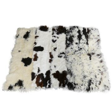 Black/White Hair-On Goat Plate