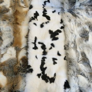Rabbit Fur Blankets / Plates - Three Colors (One of a Kind Plate)