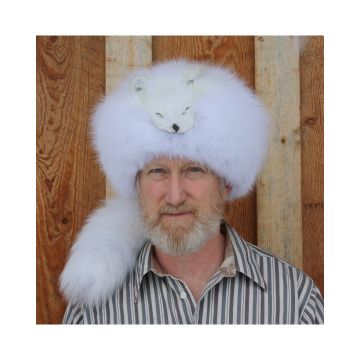 Arctic Fox Fur Davy Crockett Hat