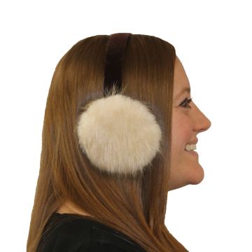 Blonde Beaver Fur Ear Muffs